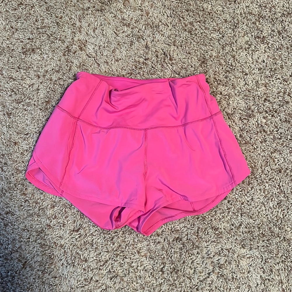 Sonic Pink Lululemon 2.5 Speed Up Shorts